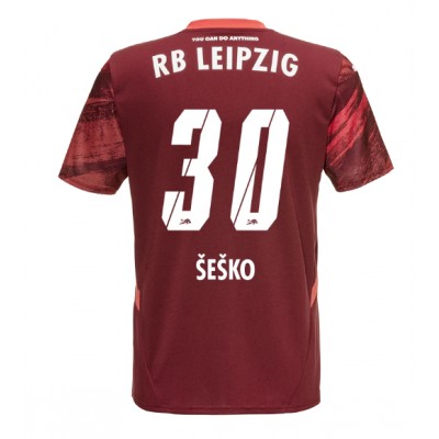 Moški Nogometni dresi RB Leipzig Benjamin Sesko #30 Gostujoči 2024-25 Kratek Rokav Moški Nogometni dresi RB Leipzig Benjamin Sesko #30 Gostujoči 2024-25 Kratek Rokav